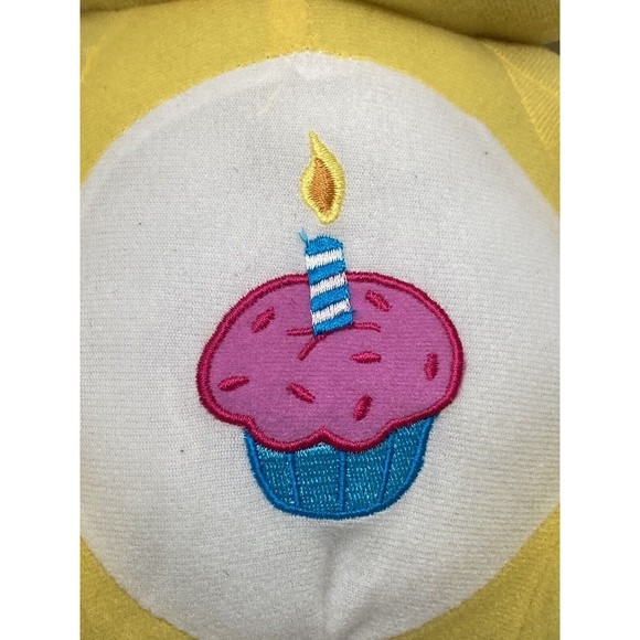 Care Bears 2006 Nanco 11"Plush Yellow Stuffed Toy Animal with Birthday Cupcake - Picture 3 of 12
